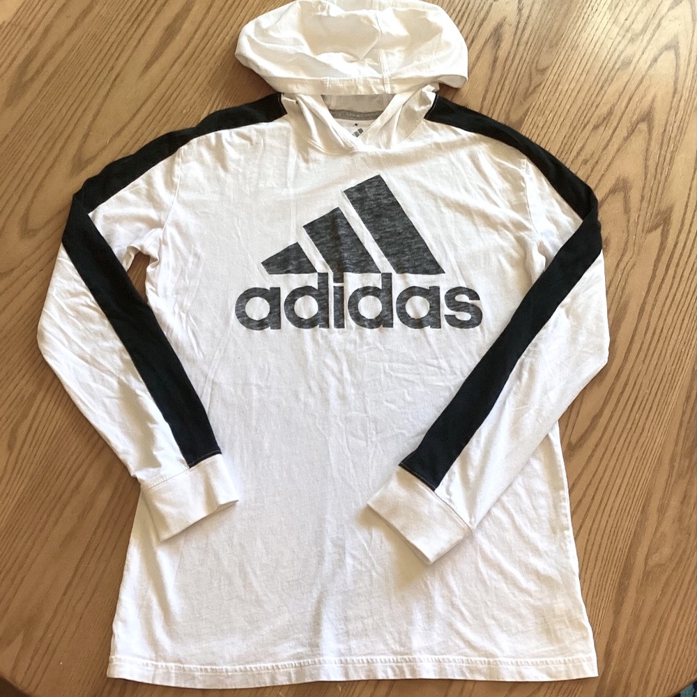 Adidas lightweight cotton hoodie Size 14/16